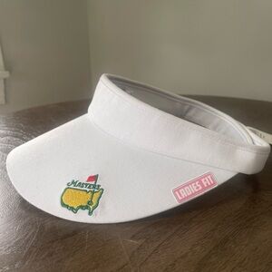 Ladies Masters White Golf Visor with Embroidered Logo